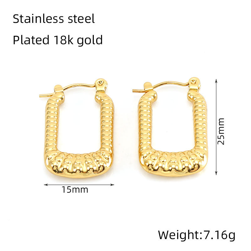 Wholesale Stainless Steel earrings  electroplating 18K  earrings