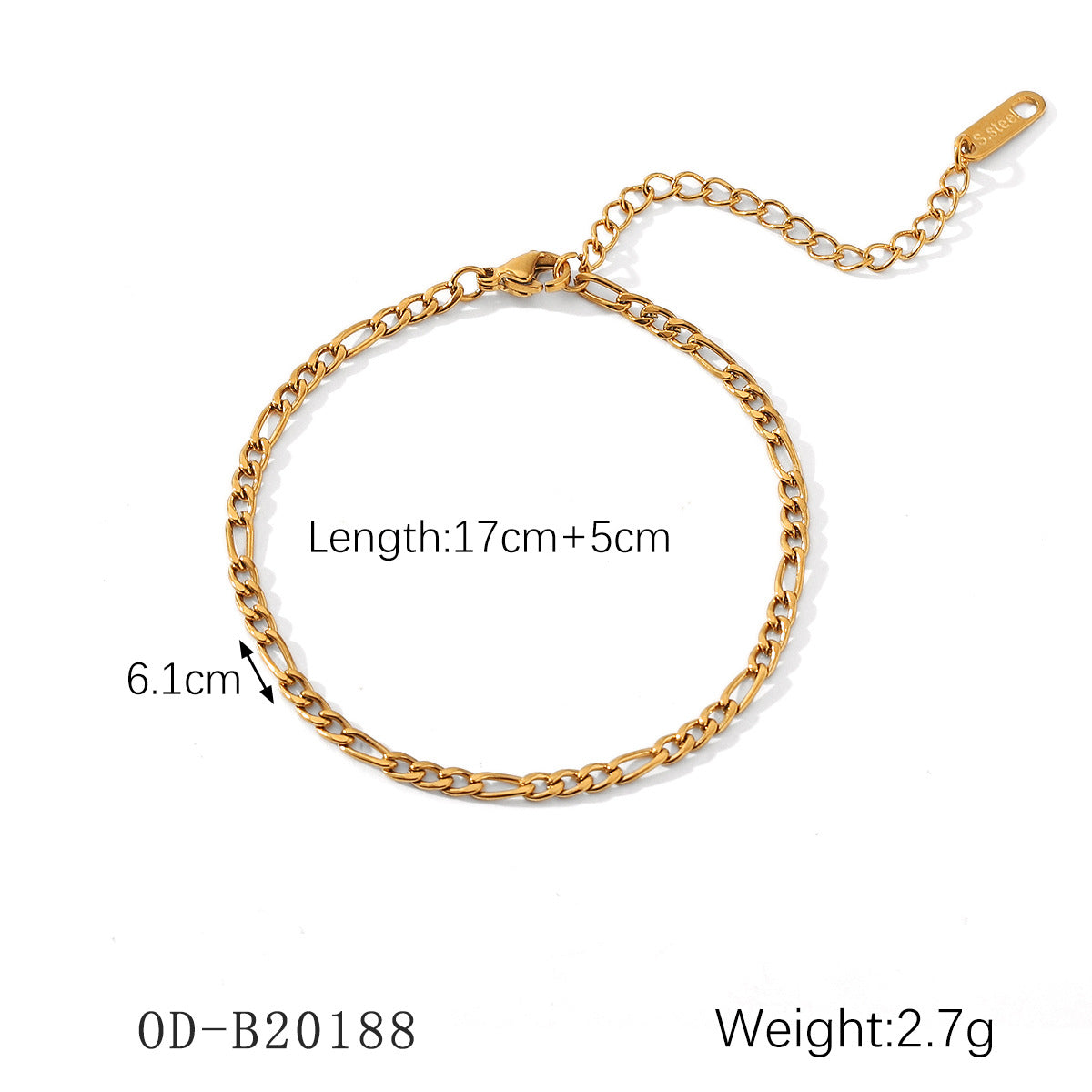 Wholesale 18K gold-plated bracelet stainless steel bracelet
