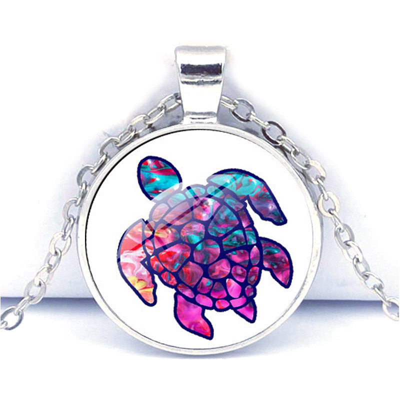Wholesale Colored Turtle Time Gem Necklace ACC-NE-JiaYun002