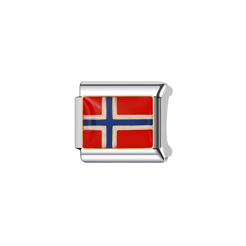 Wholesale Italian Charm Bracelet 9mm DIY Splicing Removable Creative Pattern Stainless Steel Composable Bracelet