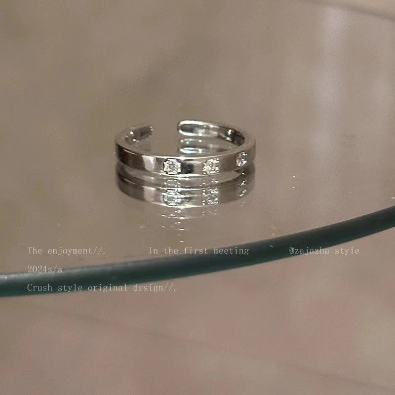 Wholesale Love and Deep Space  Snowflake Ring