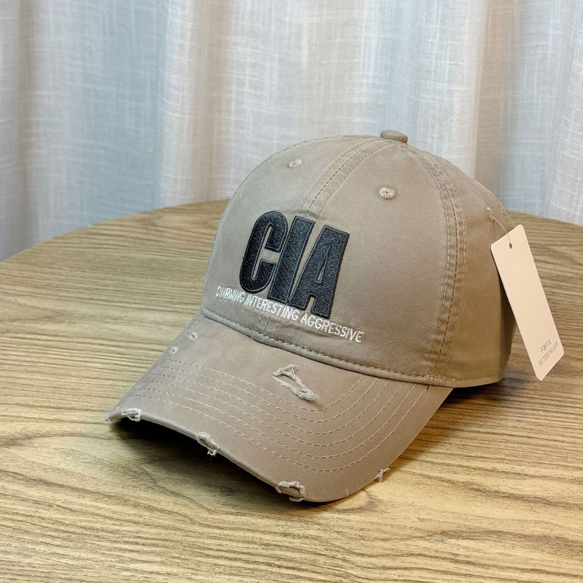 Wholesale Retro Embroidered Ripped Baseball Cap