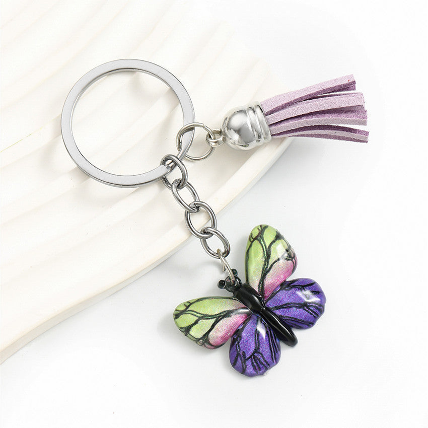 Wholesale  Colorful Spotted Butterfly Keychain
