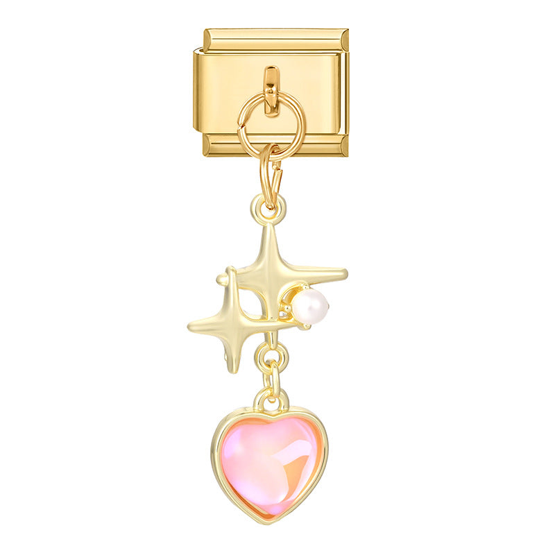 Wholesale 9mm Italian Charm Starter Bracelets DIY Butterfly Fish Pendant Stainless Steel Composable Bracelet