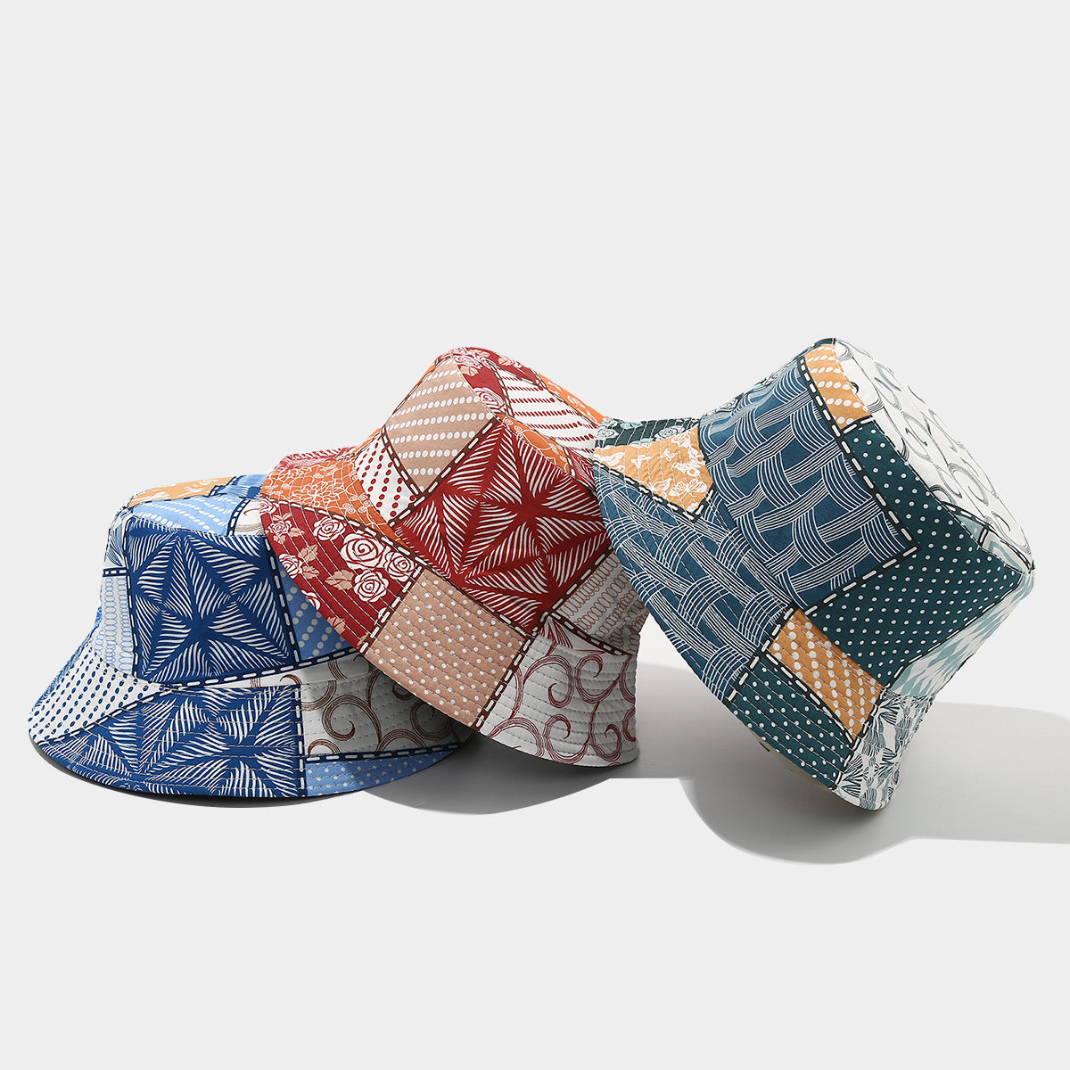 Wholesale Bohemian Small Flower Full Print Sunscreen Fisherman Hat