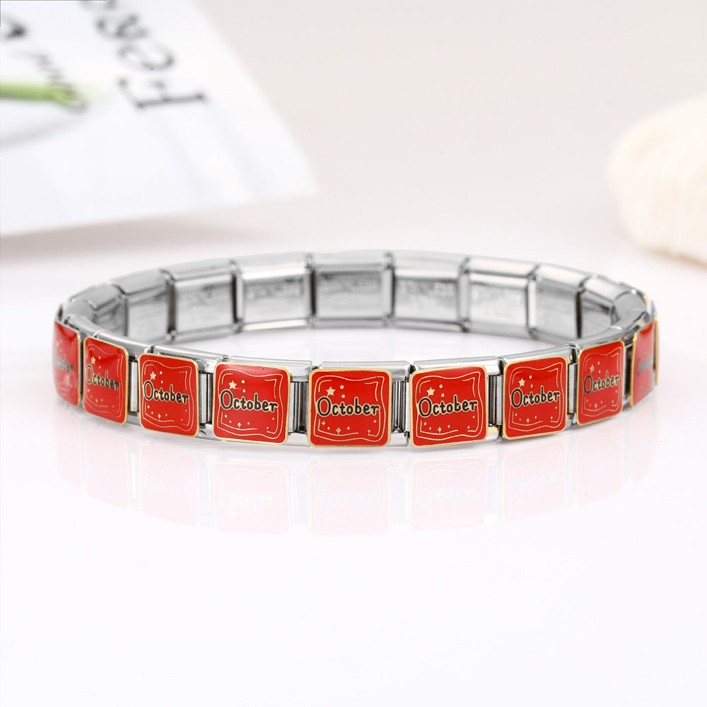Wholesale 10pcs Italian Charm Bracelet 9mm DIY Splicing Removable Stainless Steel Composable Bracelet