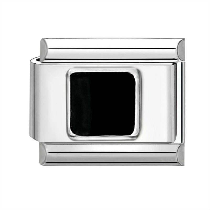 Wholesale Italian Charm Bracelet 9mm DIY Splicing Creative Pattern Titanium Steel Composable Bracelet