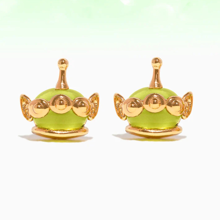 Wholesale Cartoon Cute Zircon Copper Plated 18K Gold Earrings ACC-ES-Xiny008
