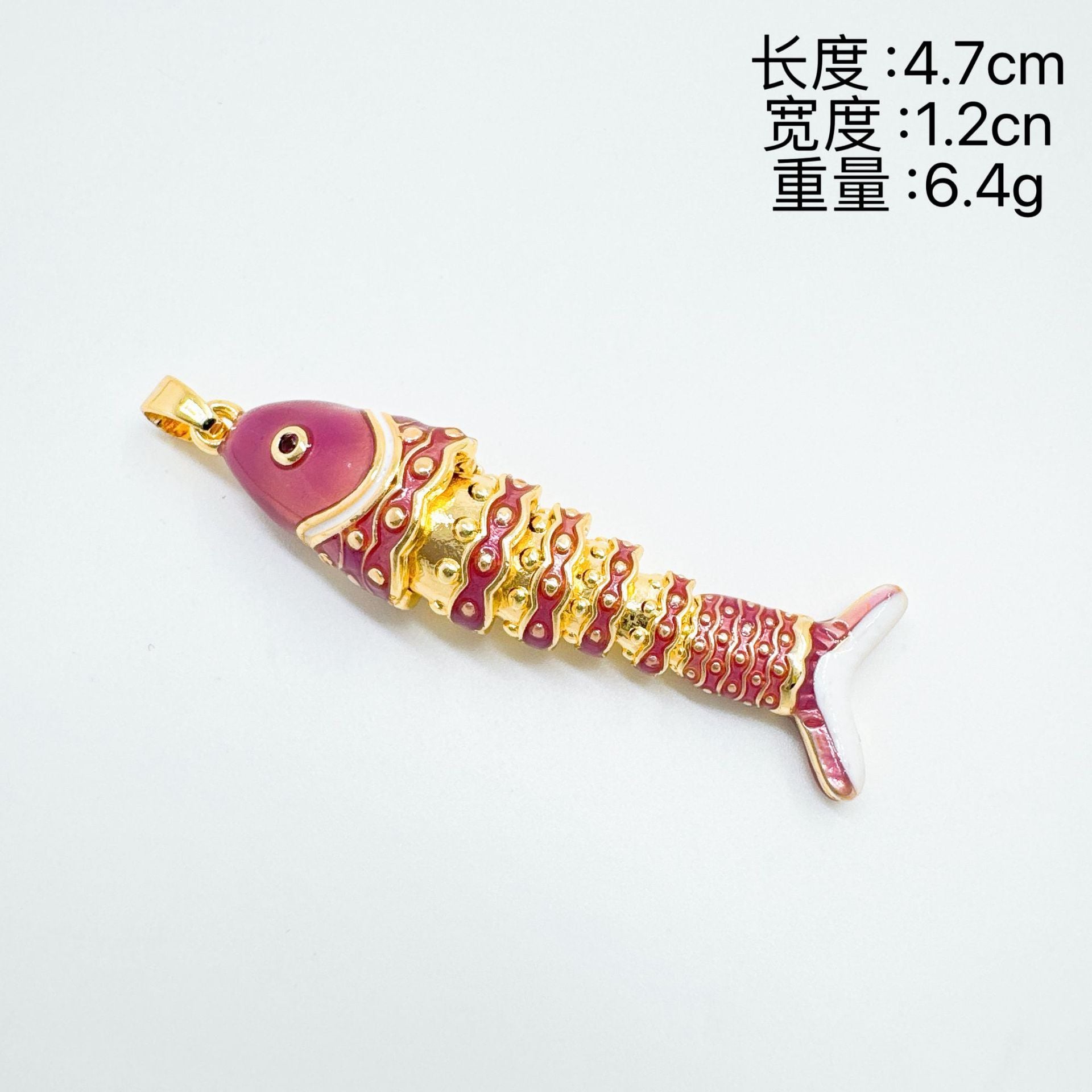 Wholesale Copper Electroplated Fish Pendant Necklace,  Oil-Drip Colorful Design,  Fashion Accessory for Women