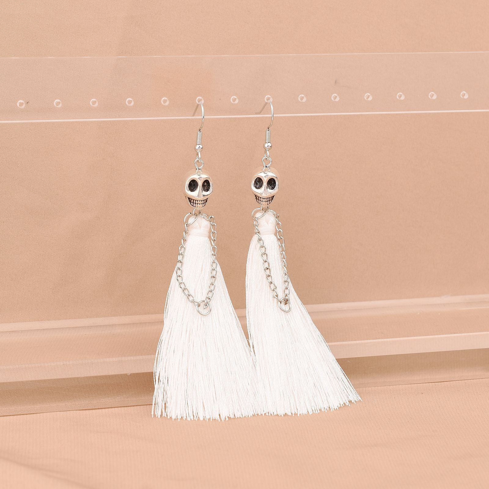 Wholesale Halloween Skull Tassel Earrings ACC-ES-Xunt006