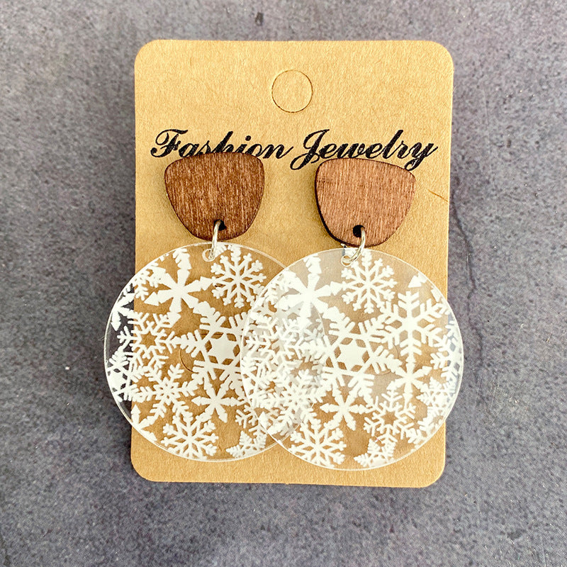 Wholesale Christmas Lights Snowflake Acrylic Earrings ACC-ES-XinChuan050