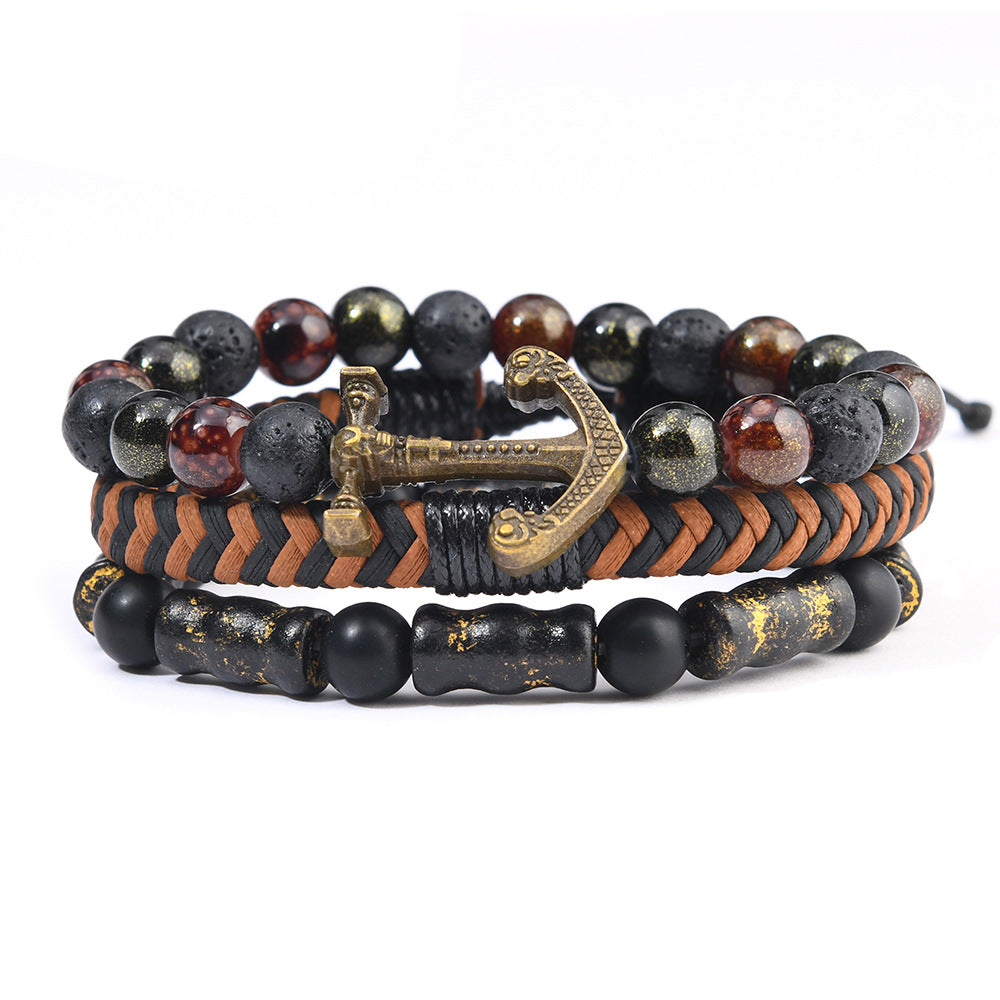 Wholesale 3PCS Glass bead bracelet set