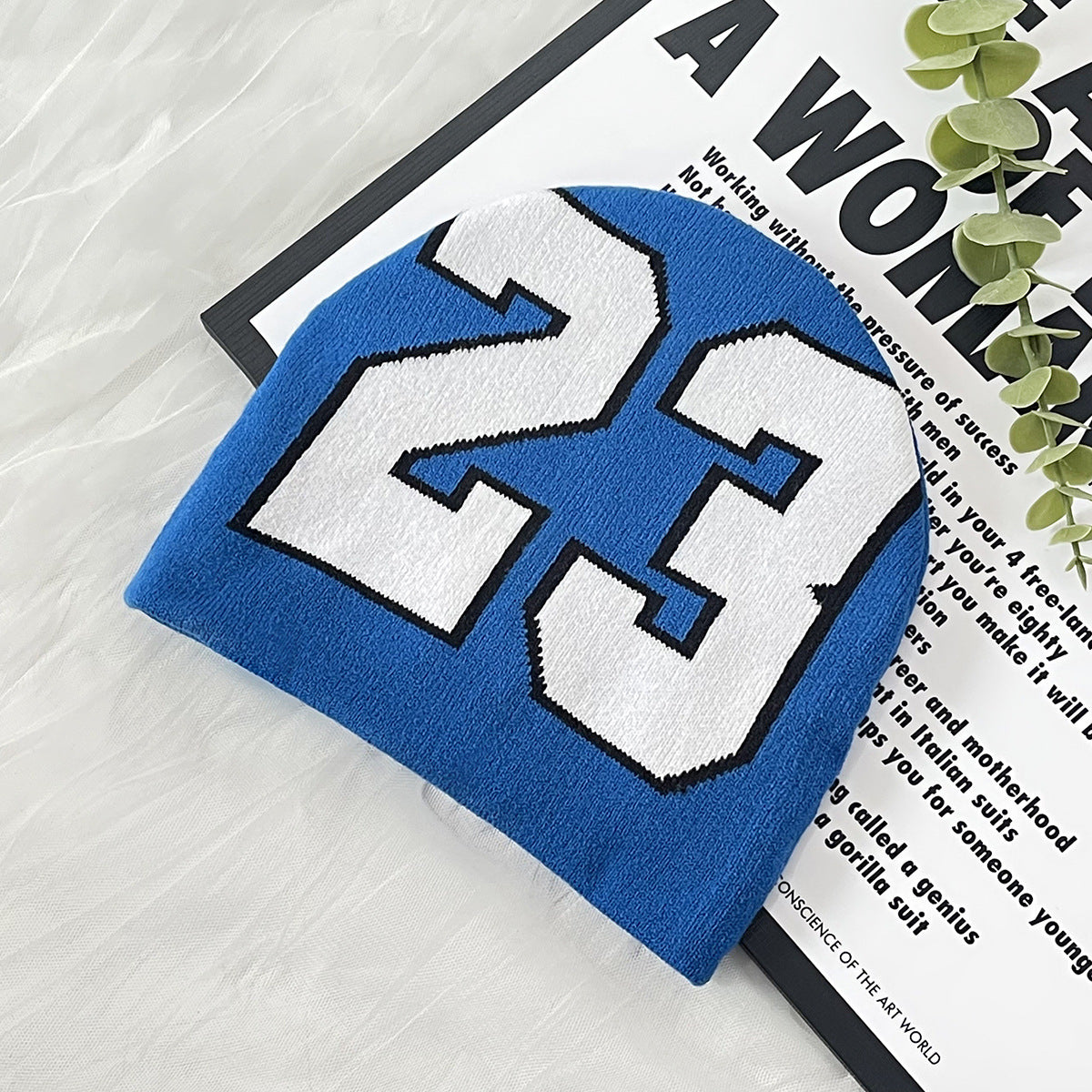 Wholesale 23 Digital Pattern Knitted Hat Beanie