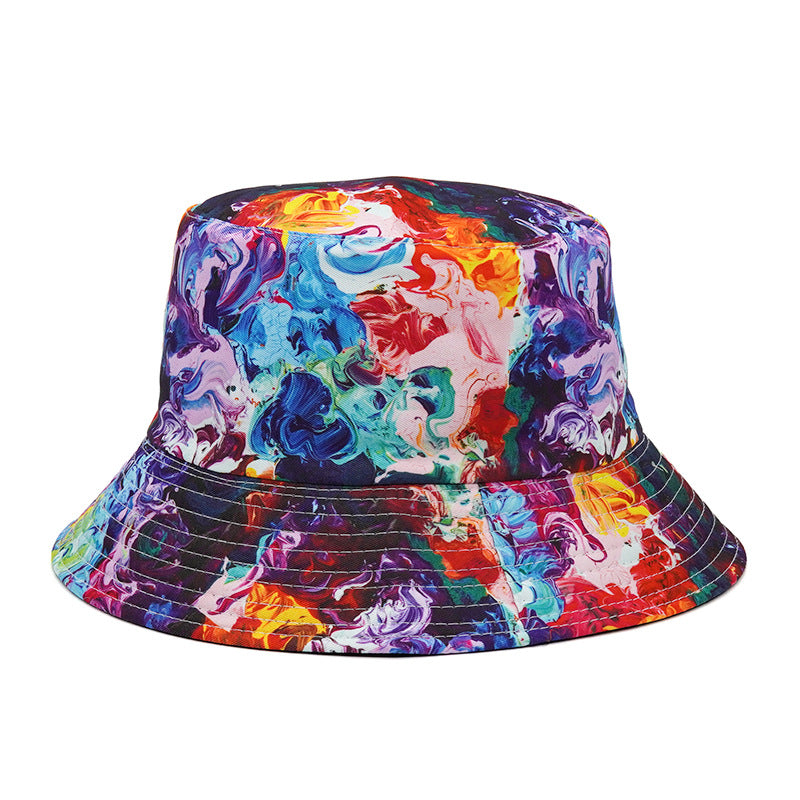 Wholesale  printing fisherman hat graffiti  double-sided basin hat tide