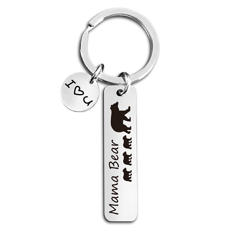 Wholesale Mama Bear Mother's Day Gift Metal Keychains ACC-KC-Ganggu017