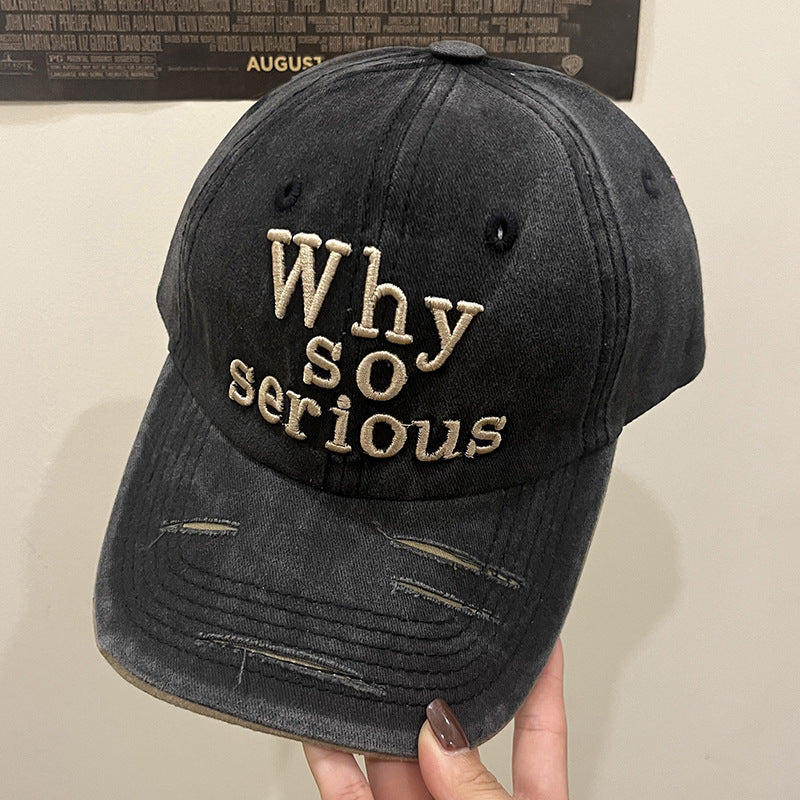 Wholesale  worn-out old three-dimensional embroidery color baseball cap