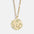 Wholesale Round 12 Zodiac Signs Full Diamond Coin 12 Zodiac Signs Necklace