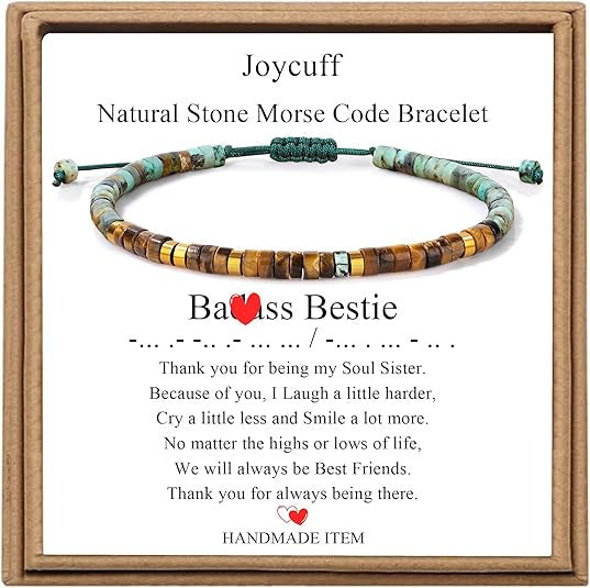 Wholesale Morse Code Tiger Eye Stone Bracelet Unisex Fashion Accessory Gift