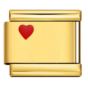 Wholesale Italian Charm Bracelet 9mm DIY Splicing Removable Heart Pattern Stainless Steel Composable Bracelet