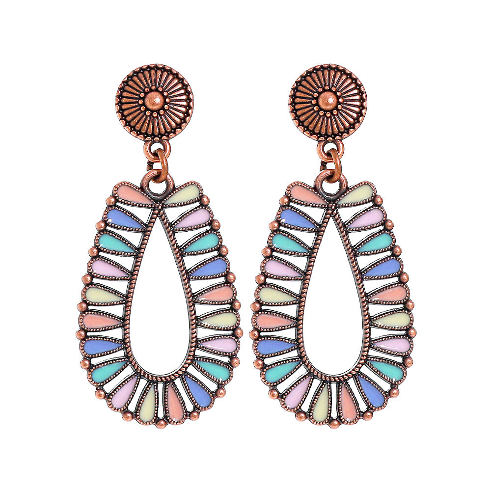 Wholesale Vintage Bohemian Drop Earrings Trendy Zinc Alloy Fashion Accessory