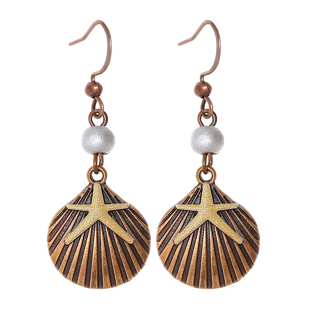 Wholesale Bohemian Hollow Tassel Earrings Zinc Alloy Stylish Boutique Jewelry Accessory