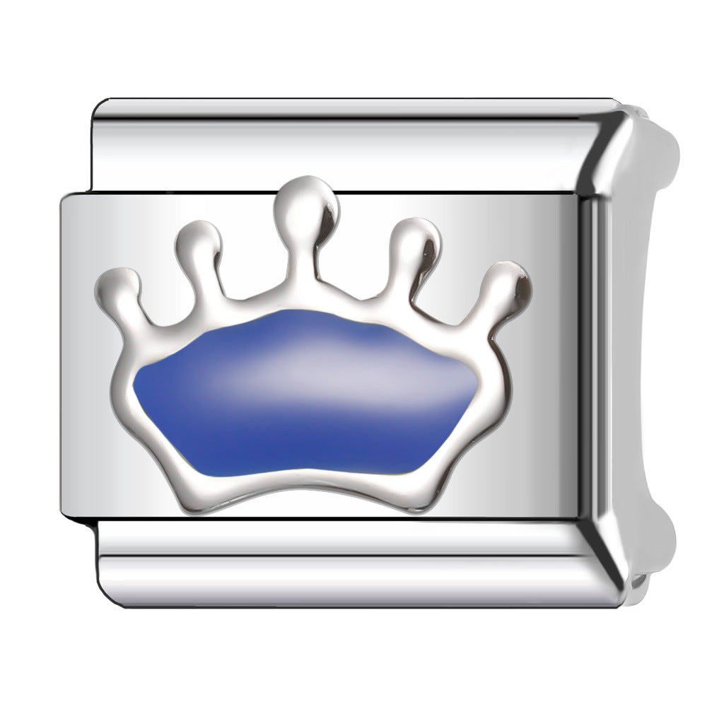 Wholesale Italian Charm Bracelet 9mm DIY Splicing Creative Pattern Stainless Steel Composable Bracelet