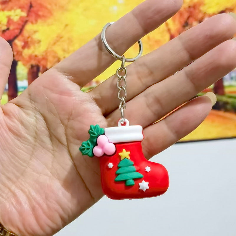 Wholesale Couple keychain car key pendant Christmas doll keychain