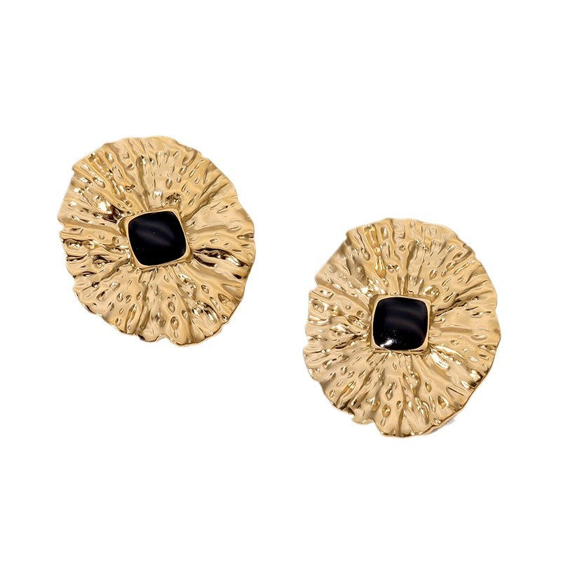 Wholesale retro light luxury stainless steel earrings