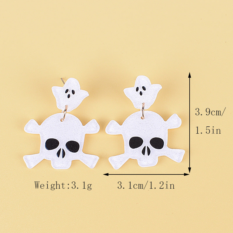 Wholesale Halloween Earrings Witch Tombstone Scream Ghost Acrylic  Earrings
