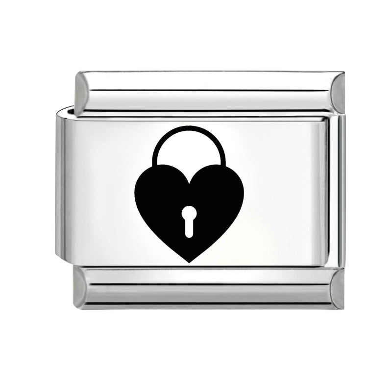 Wholesale Italian modular bracelet 9mm DIY splicing detachable stainless steel cartoon engraving combinable bracelet