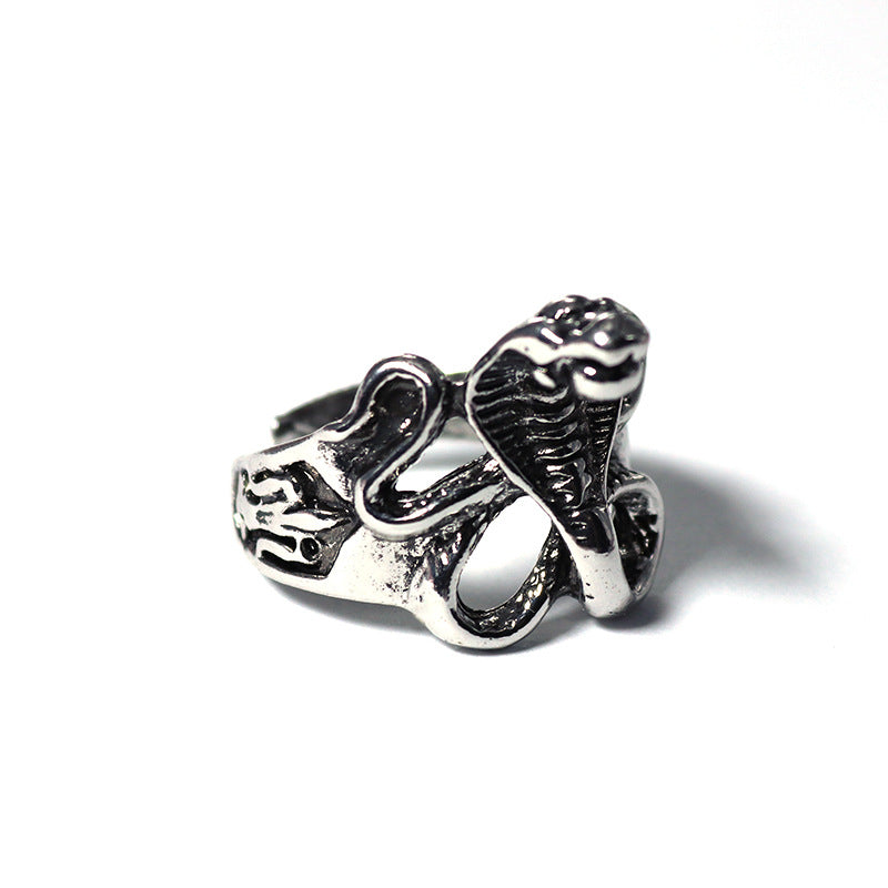 Wholesale Snake Shape Cool Vintage Open Ring ACC-RS-NaiHong002