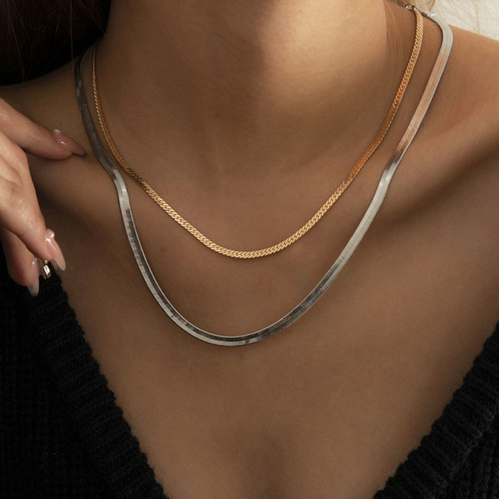 Wholesale Snake bone thick multi-layered necklace