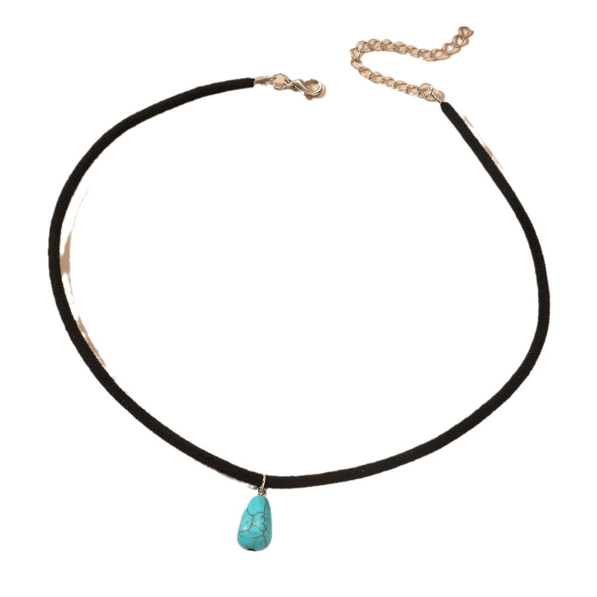Wholesale Boho Resort Style Water Drop Turquoise Pendant Adjustable Necklace Bohemian ACC-NE-Linlu001