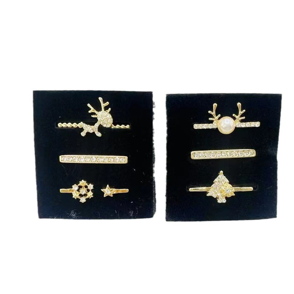 Wholesale Christmas Compact and Exquisite Deer-Themed Smartwatch Set Apple Watch Strap Decoration Ring in Stock