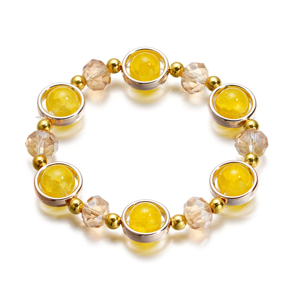 Wholesale Children S Blue And White Gradient Glass Bracelet Fashion Accessory For Everyday Wear