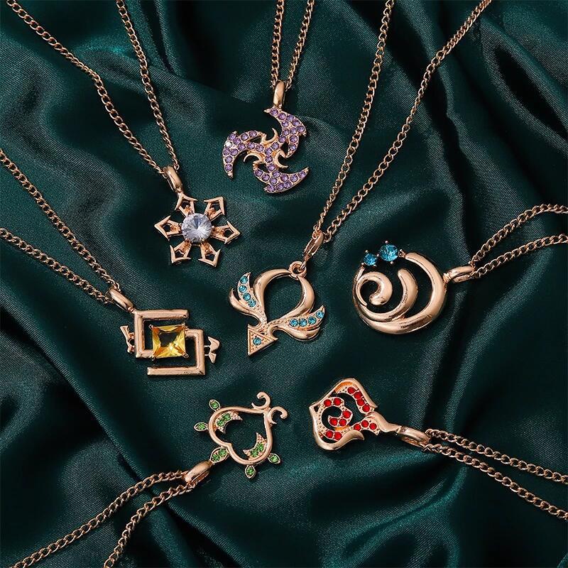 Wholesale Anime Alloy Pendant Necklace Geometric Design Fashion Jewelry Accessory Boutique Resale