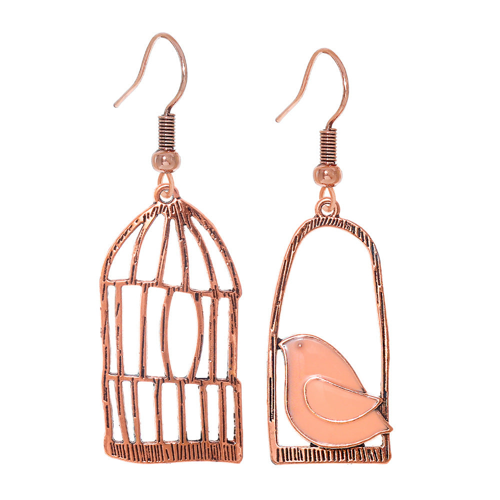 Wholesale Bohemian Retro Asymmetrical Bird Earrings - Trendy Party Wear Fashion Accessory Gift