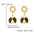Wholesale Stainless steel luxury ladybug earrings  retro temperament all-match earrings