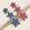 Wholesale  National Day Independence Day flag five-pointed star personality earrings
