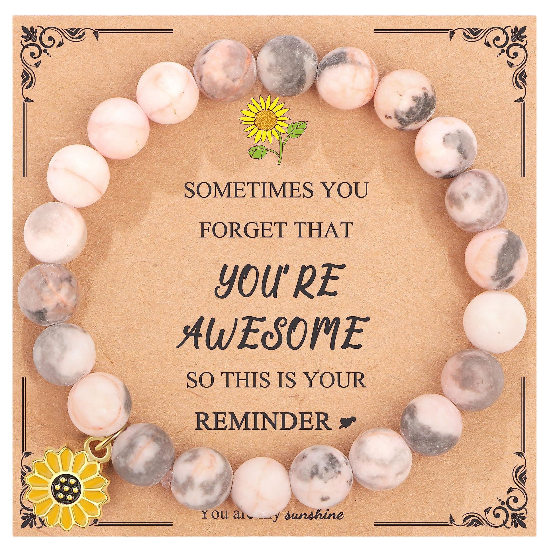 Wholesale Sunflower Flower of Friendship Natural Stone Rhodolite Beaded Bracelet Miyuki DIY Bracelets ACC-BT-ZhongH017