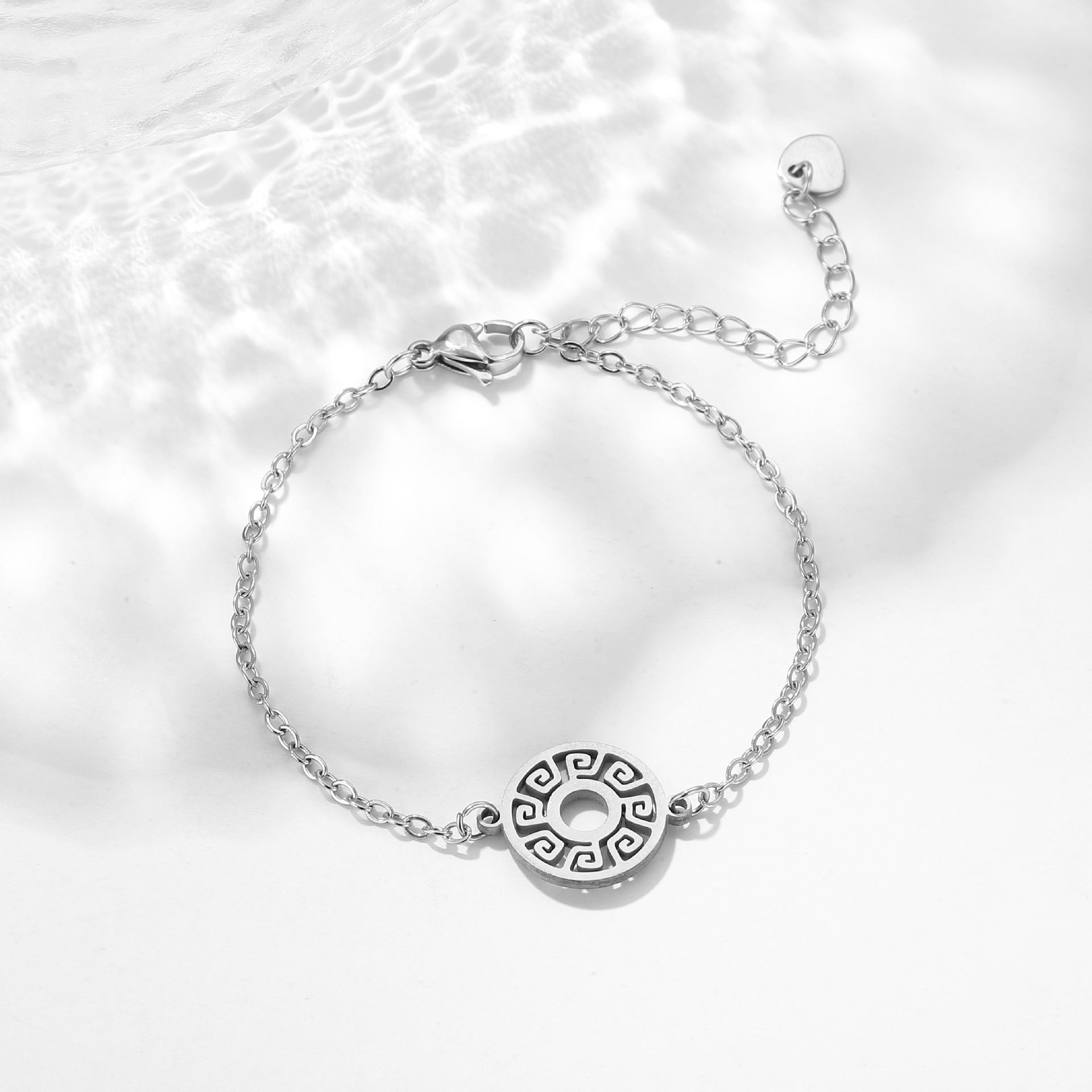 Wholesale Stainless Steel Geometric Round Bracelet Polished Creative Women S Everyday Jewelry Accessory Anniversary Gift For Resale