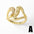 Wholesale love heart gold plated zircon open ring