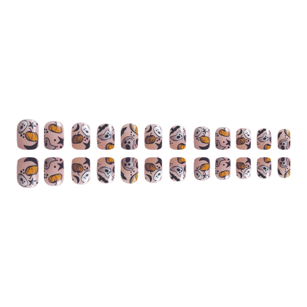 Wholesale 24 Pieces/box Halloween Press-on Nails Kits Nail Stickers ACC-NS-FengLi016