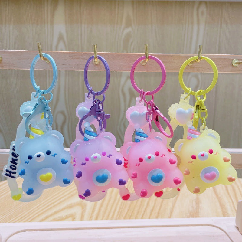 Wholesale Cute PVC little bear keychain