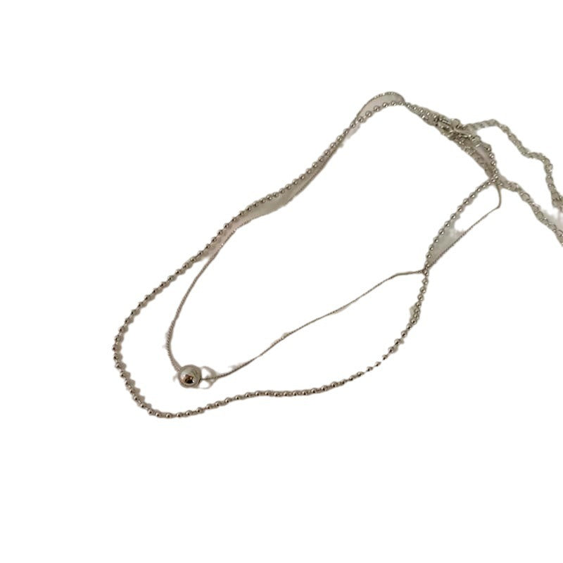 Wholesale  double-layer stacked necklace female clavicle chain