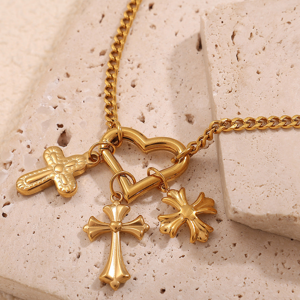 Wholesale  Vintage Cross Hip Hop  Charms