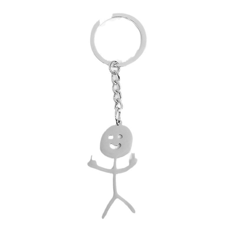 Wholesale Titanium Steel Graffiti Stickman Keychains ACC-KC-HongAo005