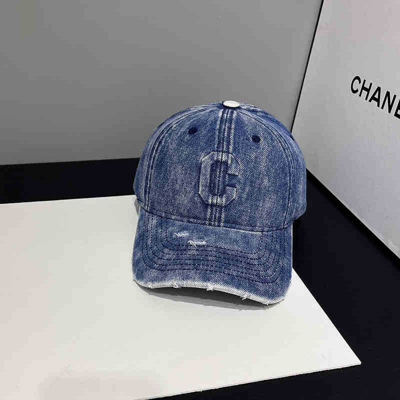 Wholesale Washed denim C letter baseball cap hat