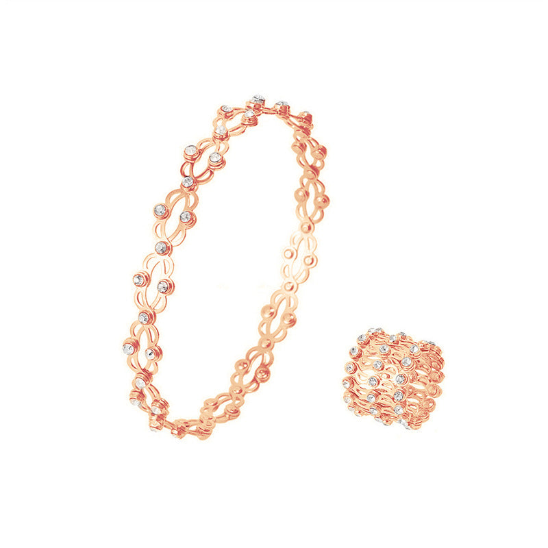 Wholesale  five-row Diamond telescopic ring