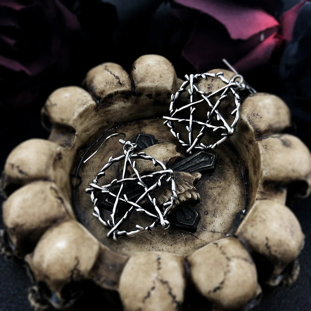 Wholesale Halloween Goth Theme Pentagram Earrings ACC-ES-MLR004